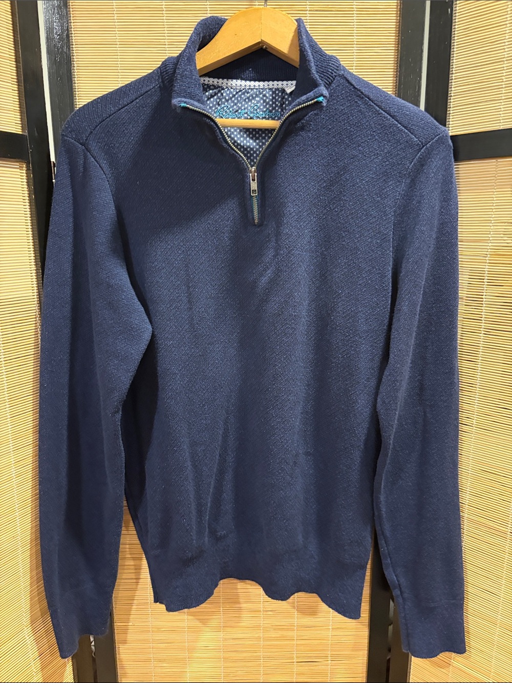 Robert Graham Men's Navy Quarter-Zip Sweater